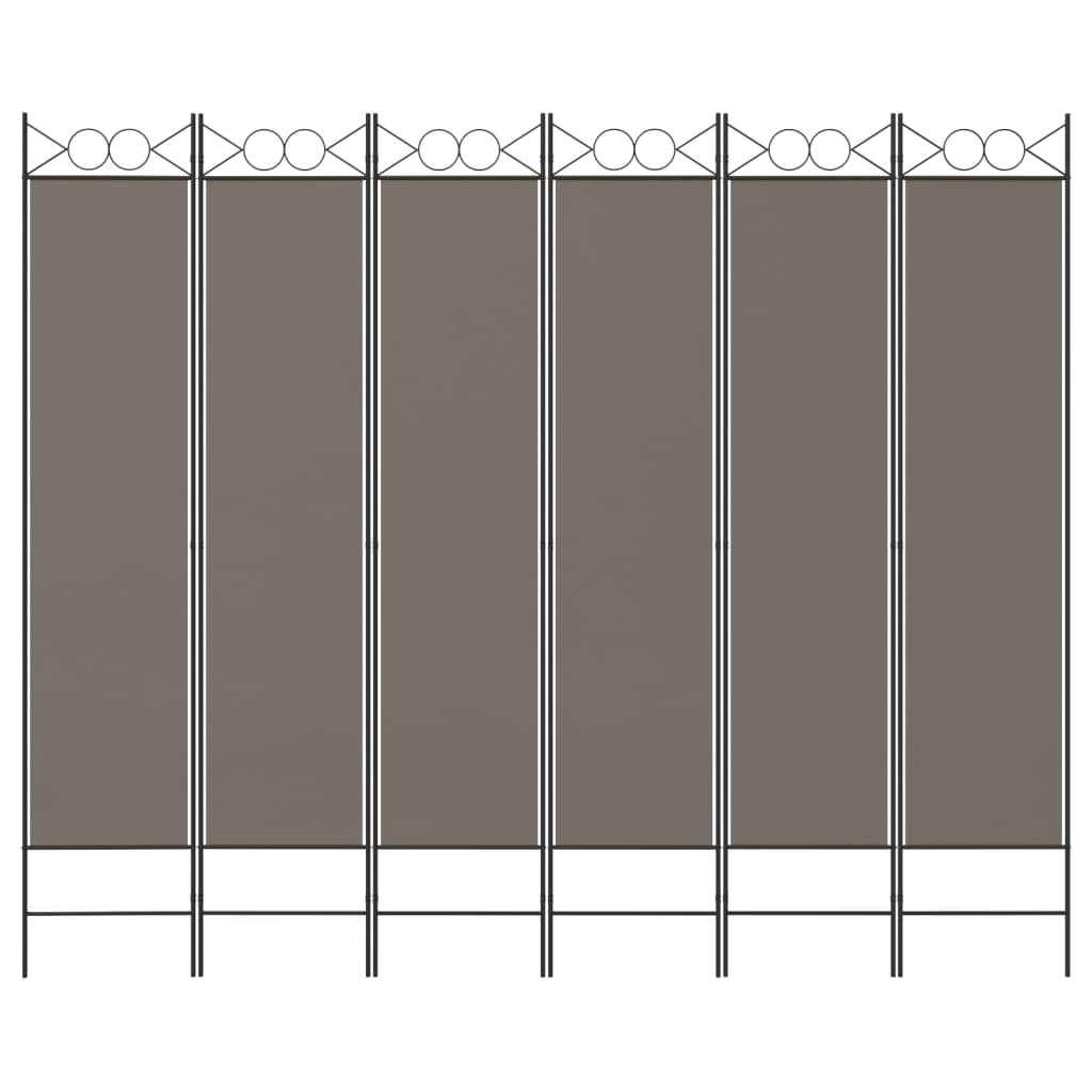 Kamerscherm Met 6 Panelen 240X200 Cm Stof Antracietkleurig