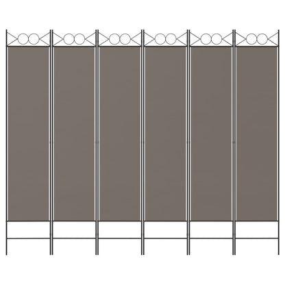 Kamerscherm Met 6 Panelen 240X200 Cm Stof Antracietkleurig
