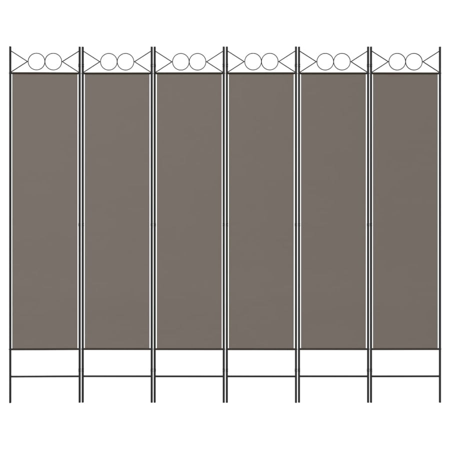 Kamerscherm Met 6 Panelen 240X200 Cm Stof Antracietkleurig