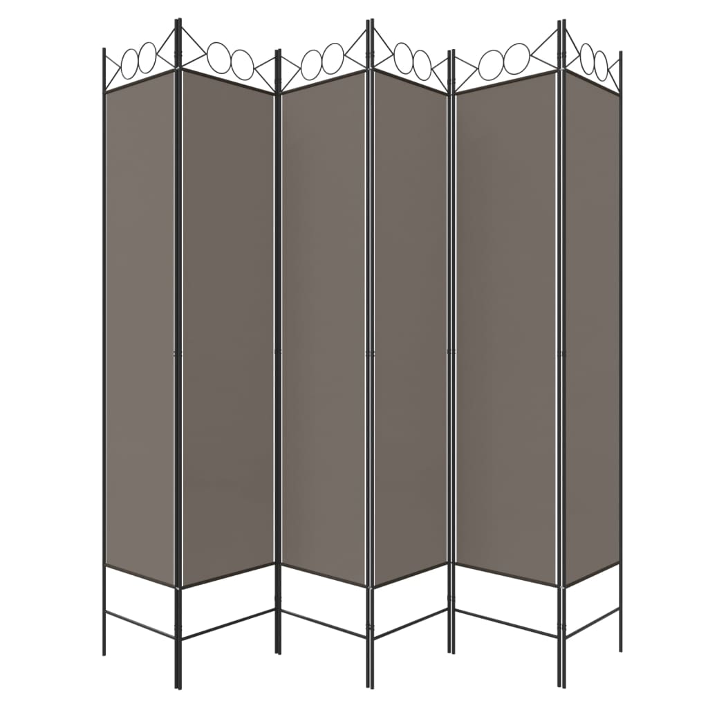 Kamerscherm Met 6 Panelen 240X200 Cm Stof Antracietkleurig