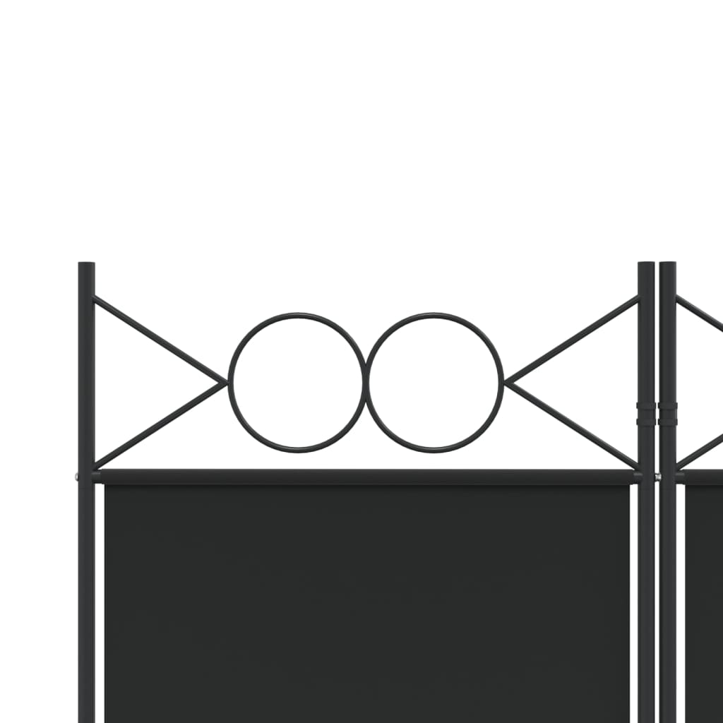 Kamerscherm met 3 panelen 120x220 cm stof zwart