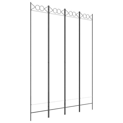 Kamerscherm Met 4 Panelen 160X220 Cm Stof Wit 160 x 220 cm