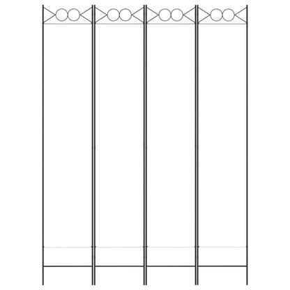 Kamerscherm Met 4 Panelen 160X220 Cm Stof Wit 160 x 220 cm