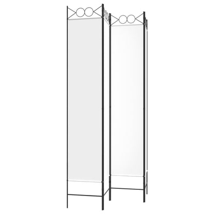 Kamerscherm Met 4 Panelen 160X220 Cm Stof Wit 160 x 220 cm