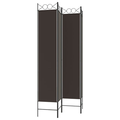Kamerscherm met 4 panelen 160x220 cm stof bruin