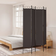 Kamerscherm 160x220 cm stof bruin