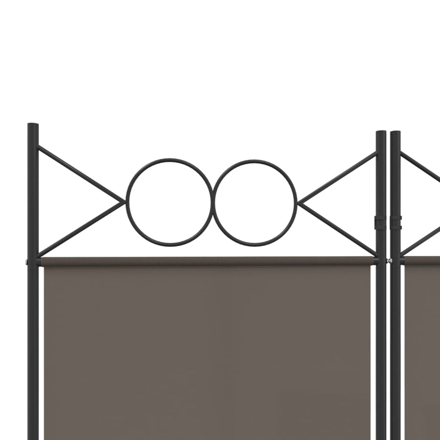 Kamerscherm met 4 panelen 160x220 cm stof antracietkleurig