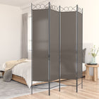 Room divider with 4 panels 160x220 cm fabric anthracite
