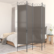 Kamerscherm 4 panelen 160x220 cm stof antraciet