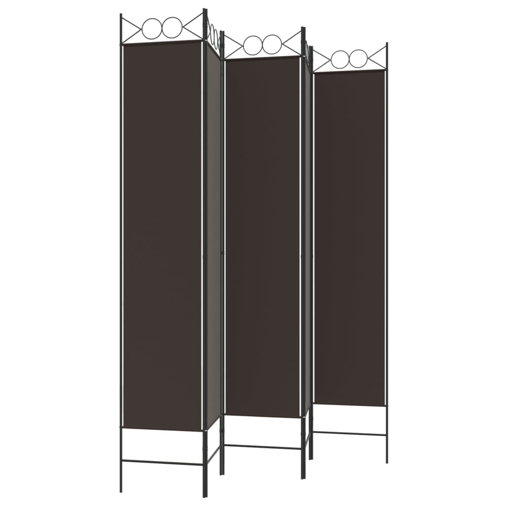 Kamerscherm Met 5 Panelen Stof Bruin 5