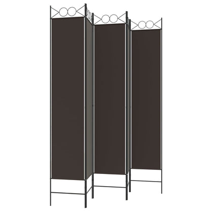 Kamerscherm Met 5 Panelen Stof Bruin 5