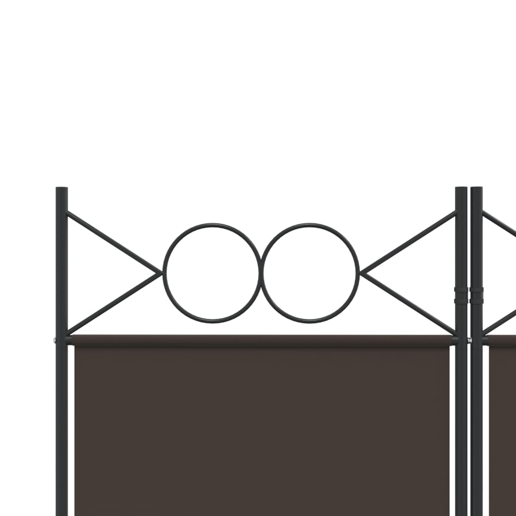 Kamerscherm Met 5 Panelen Stof Bruin 5