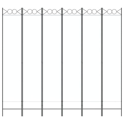Kamerscherm Met 6 Panelen 240X220 Cm Stof Wit 1 240 x 220 cm