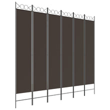 Kamerscherm Met 6 Panelen 300X220 Cm Stof Bruin 6