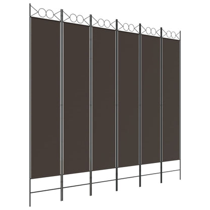 Kamerscherm Met 6 Panelen 300X220 Cm Stof Bruin 6