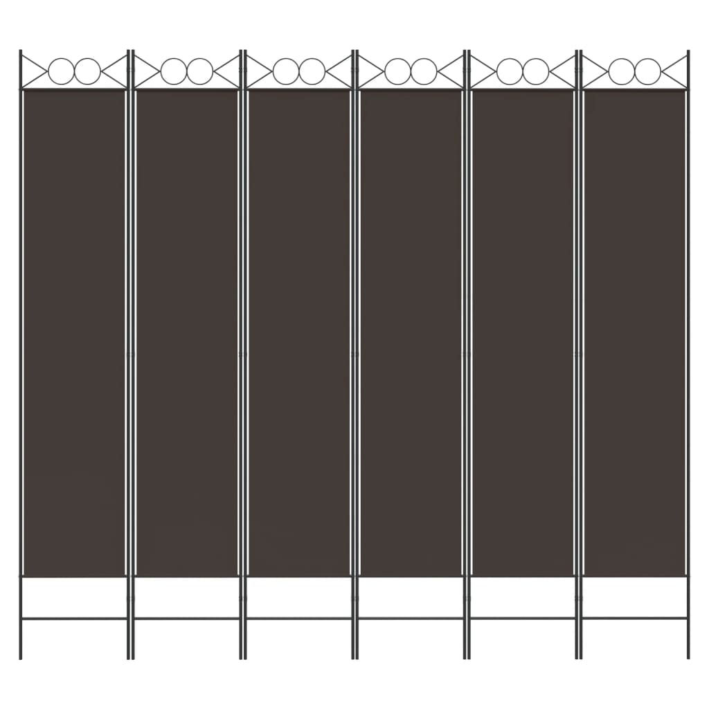 Kamerscherm Met 6 Panelen 300X220 Cm Stof Bruin 6