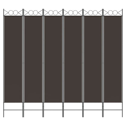 Kamerscherm Met 6 Panelen 300X220 Cm Stof Bruin 6