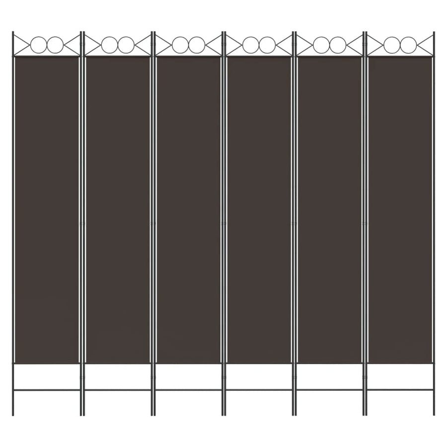 Kamerscherm Met 6 Panelen 300X220 Cm Stof Bruin 6