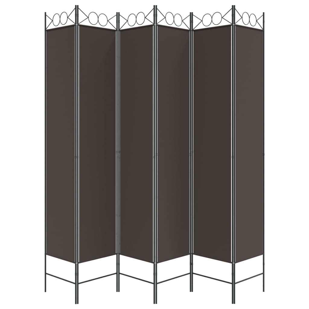 Kamerscherm Met 6 Panelen 300X220 Cm Stof Bruin 6