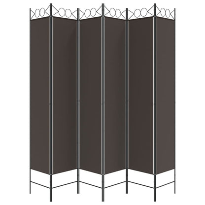 Kamerscherm Met 6 Panelen 300X220 Cm Stof Bruin 6