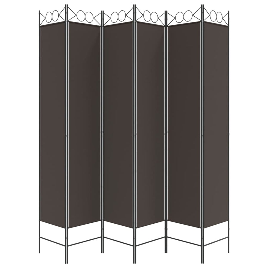 Kamerscherm Met 6 Panelen 300X220 Cm Stof Bruin 6