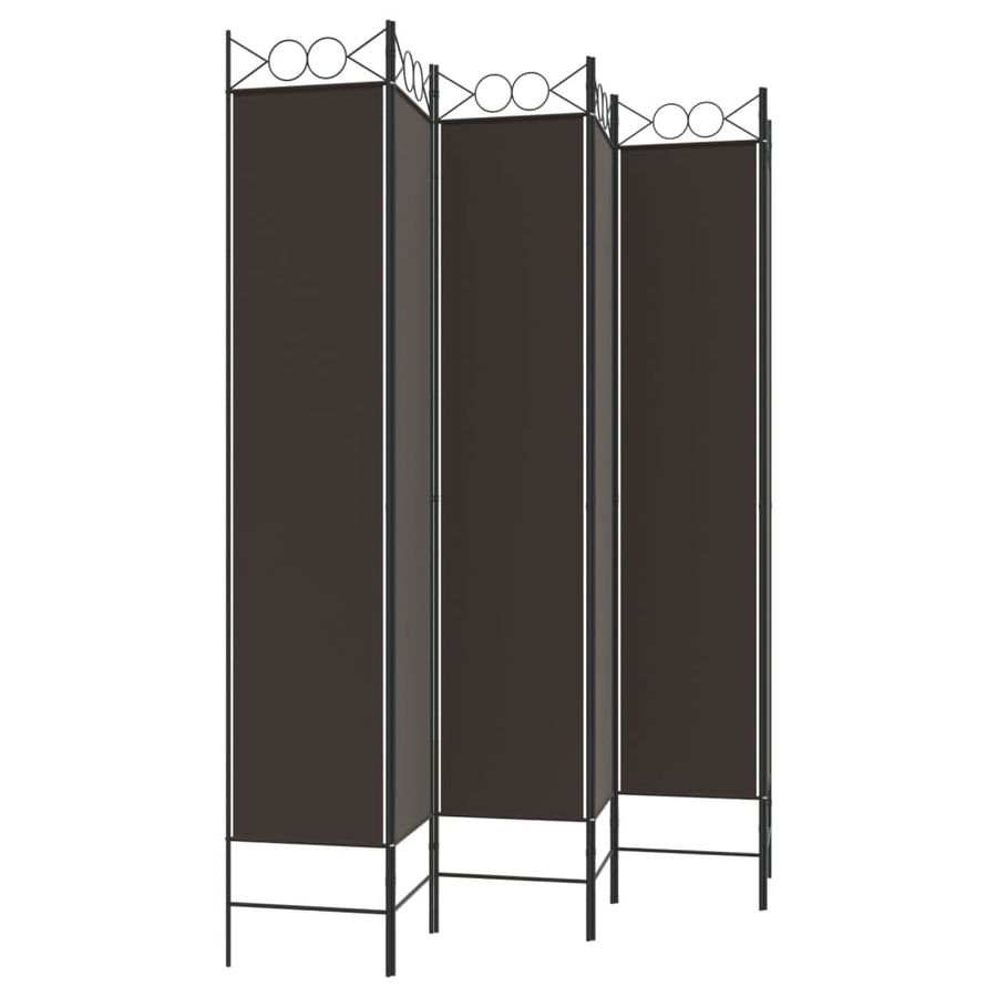 Kamerscherm Met 6 Panelen 300X220 Cm Stof Bruin 6