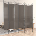 Kamerscherm 6 panelen 240x220 cm stof antraciet