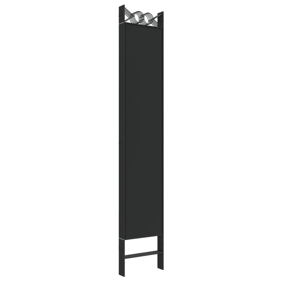 Kamerscherm met 6 panelen 240x220 cm stof zwart