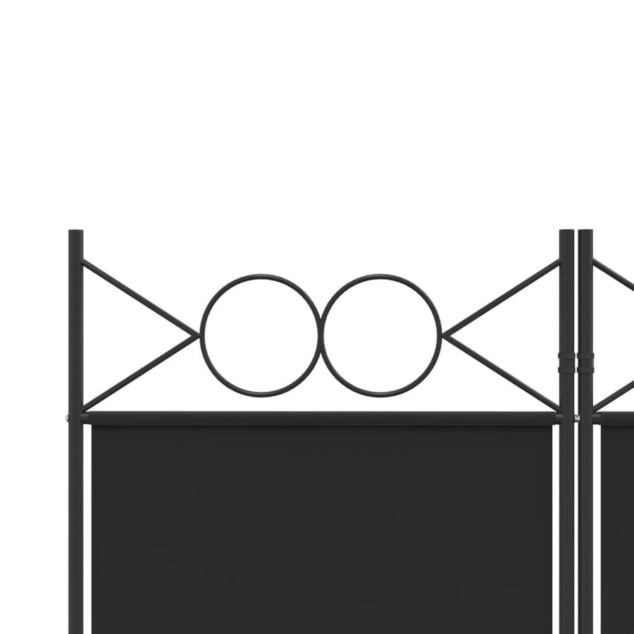 Kamerscherm met 6 panelen 240x220 cm stof zwart