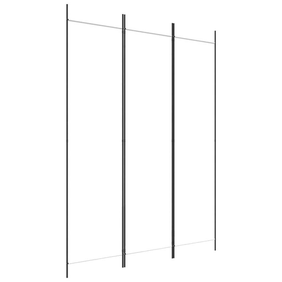 Kamerscherm Met 3 Panelen 150X200 Cm Stof Wit