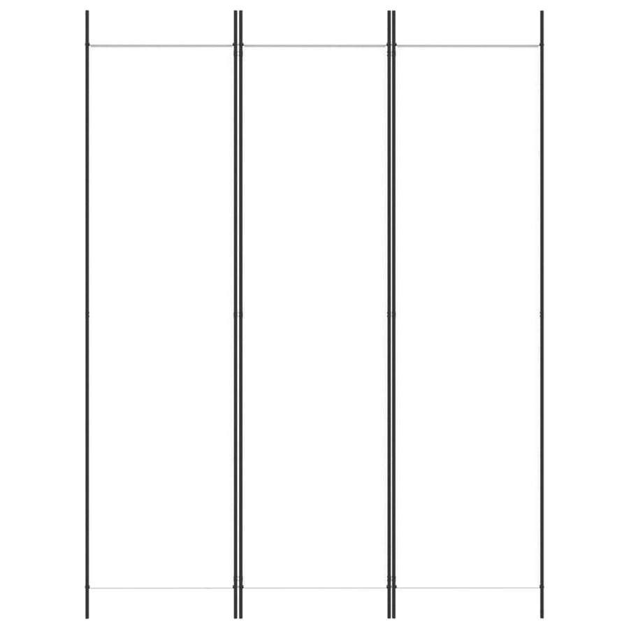 Kamerscherm Met 3 Panelen 150X200 Cm Stof Wit