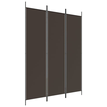 Kamerscherm Met 3 Panelen 150X200 Cm Stof Bruin