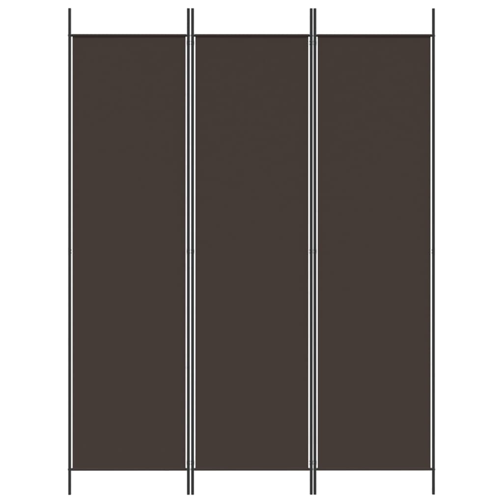 Kamerscherm Met 3 Panelen 150X200 Cm Stof Bruin