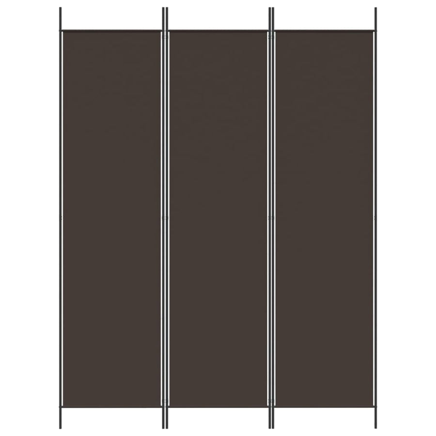 Kamerscherm Met 3 Panelen 150X200 Cm Stof Bruin