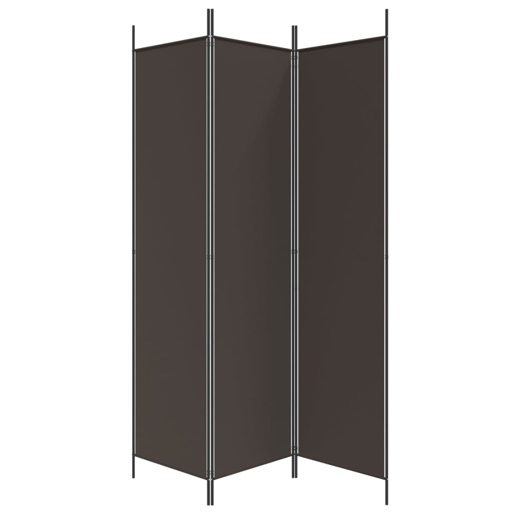 Kamerscherm Met 3 Panelen 150X200 Cm Stof Bruin