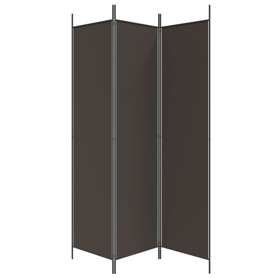 Kamerscherm Met 3 Panelen 150X200 Cm Stof Bruin