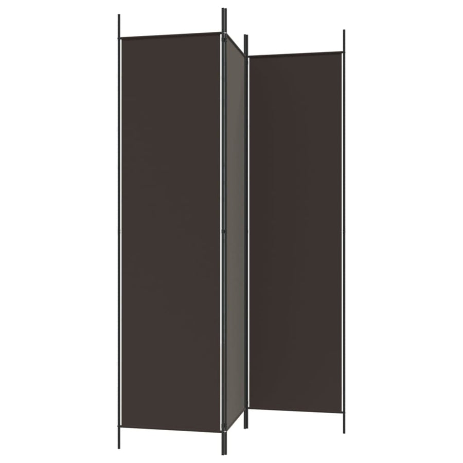 Kamerscherm Met 3 Panelen 150X200 Cm Stof Bruin