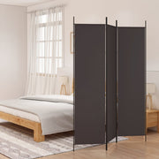 Kamerscherm 3 panelen 150x200 cm stof bruin