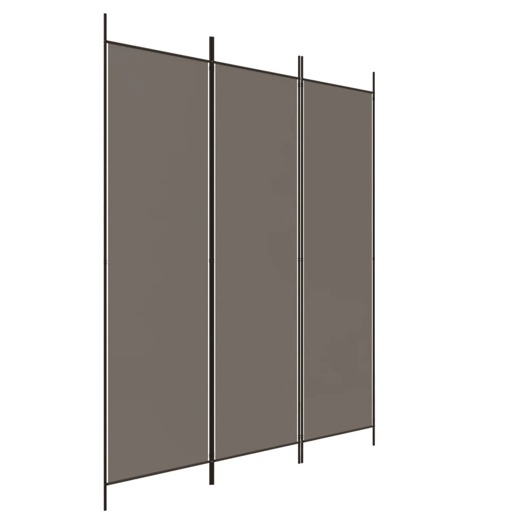 Kamerscherm Met 3 Panelen 150X200 Cm Stof Antracietkleurig