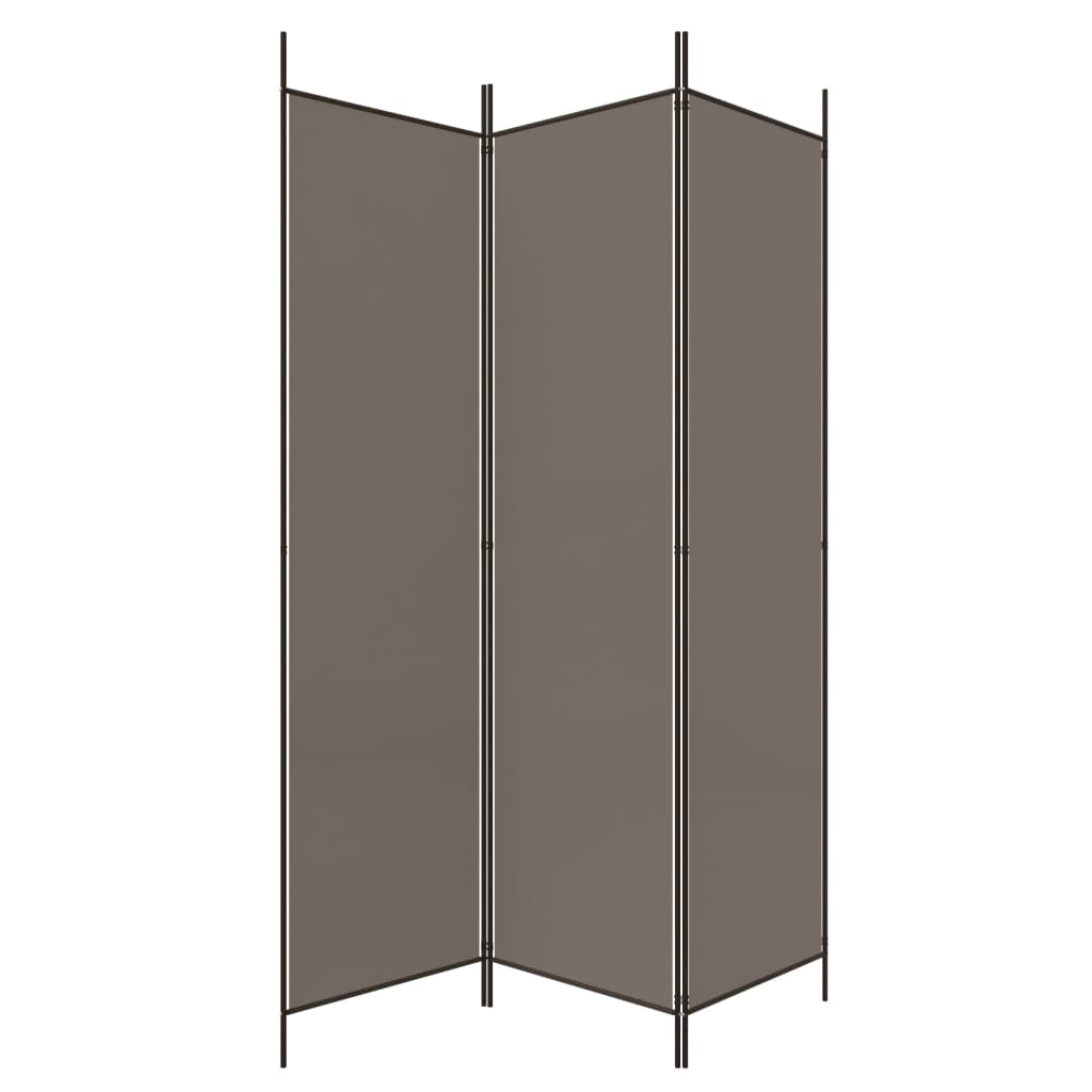 Kamerscherm Met 3 Panelen 150X200 Cm Stof Antracietkleurig