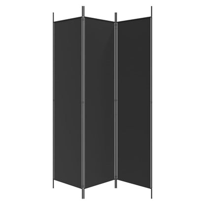 Kamerscherm Met 3 Panelen Stof 150 x 200 cm Zwart