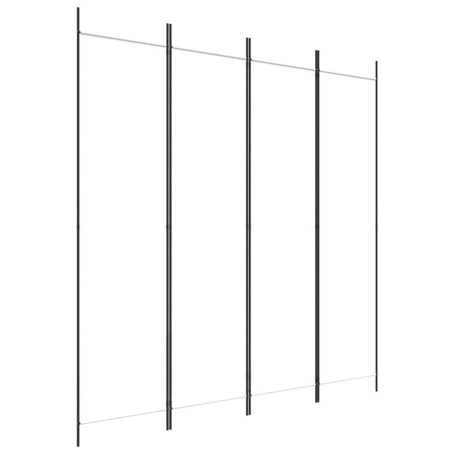 Kamerscherm Met 4 Panelen 200X200 Cm Stof Wit