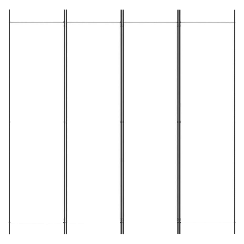Kamerscherm Met 4 Panelen 200X200 Cm Stof Wit