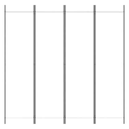 Kamerscherm Met 4 Panelen 200X200 Cm Stof Wit
