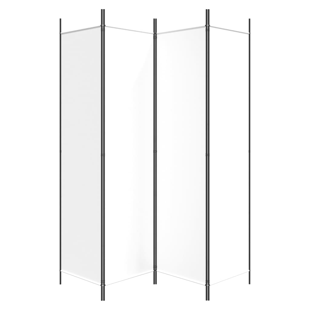 Kamerscherm Met 4 Panelen 200X200 Cm Stof Wit