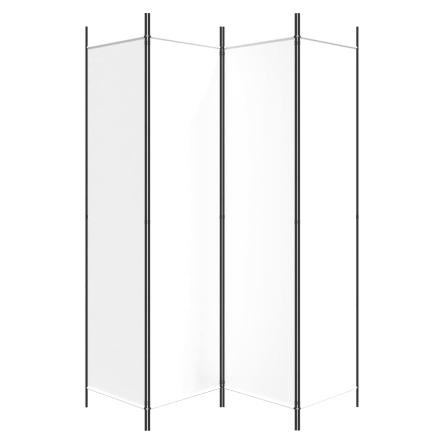Kamerscherm Met 4 Panelen 200X200 Cm Stof Wit