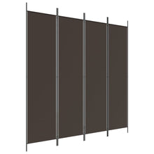 Kamerscherm Met 4 Panelen Stof 200 x 200 cm Bruin