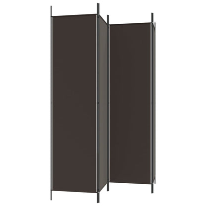 Kamerscherm Met 4 Panelen Stof 200 x 200 cm Bruin