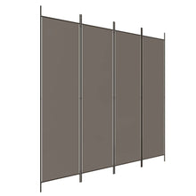 Kamerscherm Met 4 Panelen 200X200 Cm Stof Antracietkleurig