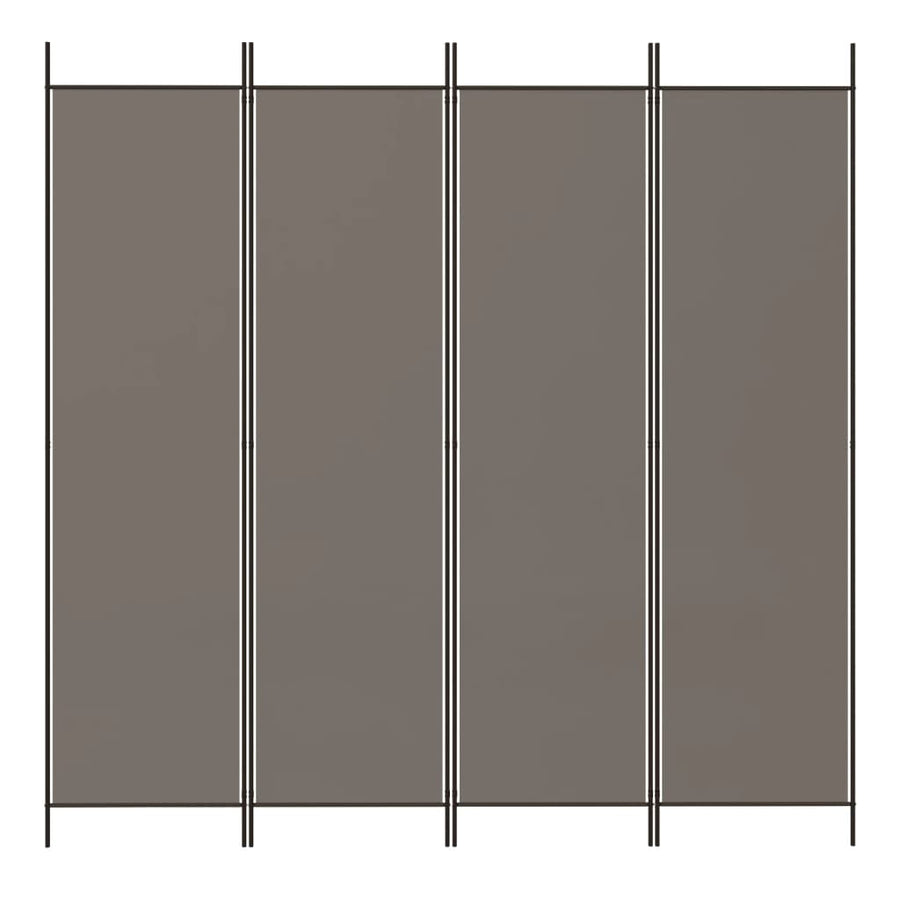 Kamerscherm Met 4 Panelen 200X200 Cm Stof Antracietkleurig